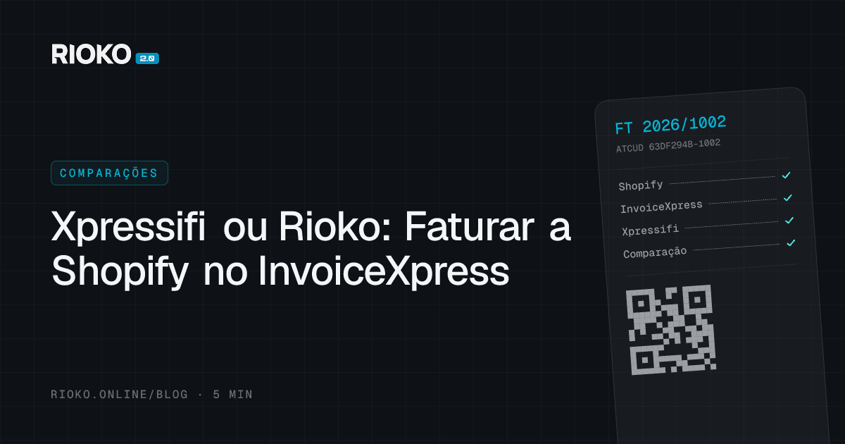 Xpressifi ou Rioko: Faturar a Shopify no InvoiceXpress
